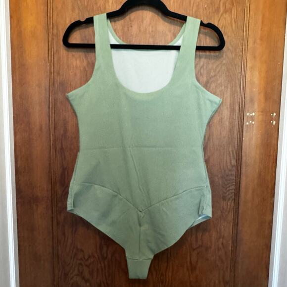 NWT Pinsy Bonded High Neck Shapesuit Bodysuit XL Sage Green‎ Shapewear - Picture 4 of 9